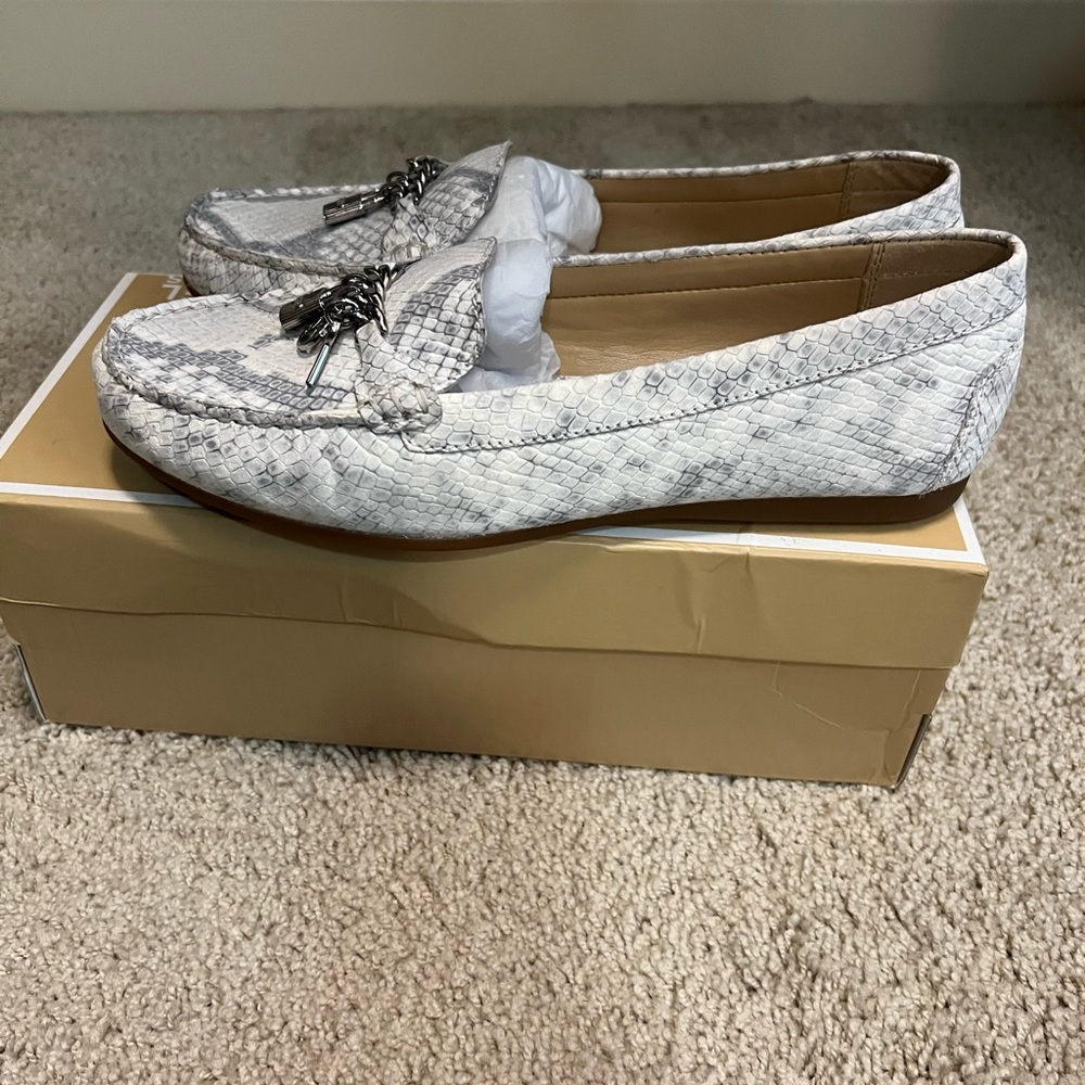 MICHAEL Michael Kors snake-embossed moccasin.